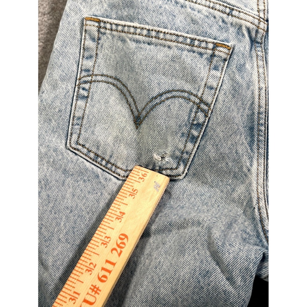 Levi's Ribcage Straight Ankle Jeans Womens 25 Blue Denim Cotton Light Wash - Picture 11 of 16